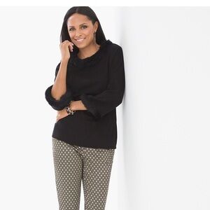 Chico’s Faux-Fur Trim Top‎ size 2